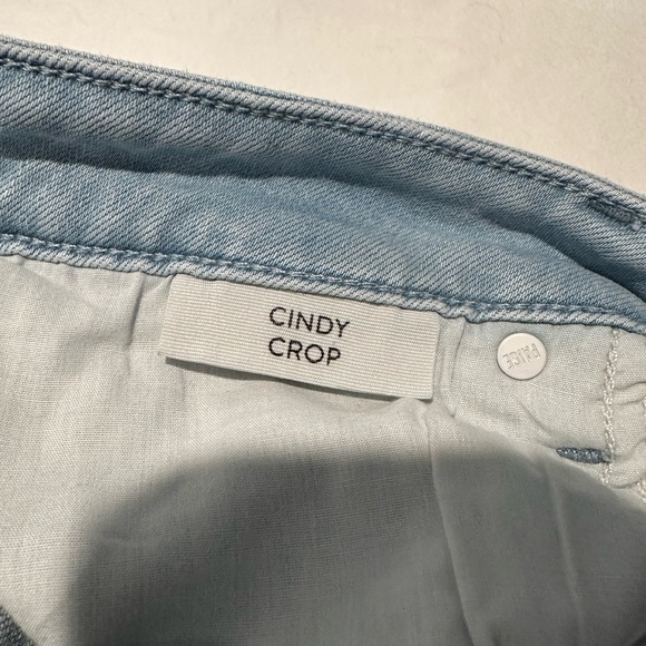 Paige Cindy Crop High Rise Straight Leg Jeans Women’s Size 29 Light Wash - Picture 4 of 7